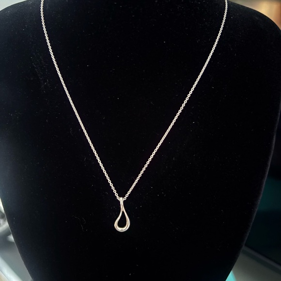 Tiffany & Co. Jewelry - Tiffany & Co Elsa Peretti 925 Sterling  Silver Open Teardrop Necklace